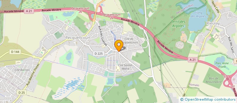 localisation de l'entreprise LES TOITURES DU COLYSEE  PECQUENCOURT