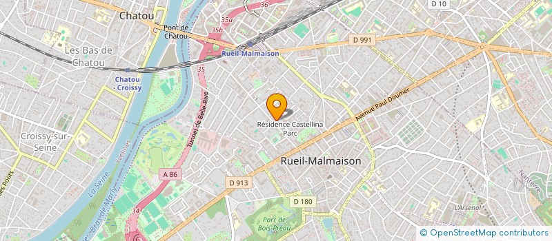 localisation de l'entreprise LES TOITURES DU GRAND PARIS 92 à RUEIL-MALMAISON
