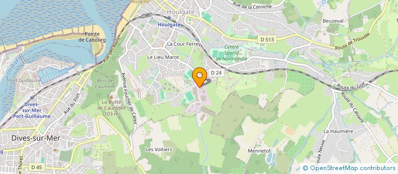 localisation de l'entreprise LES TOITURES DU RIVAGE  HOULGATE