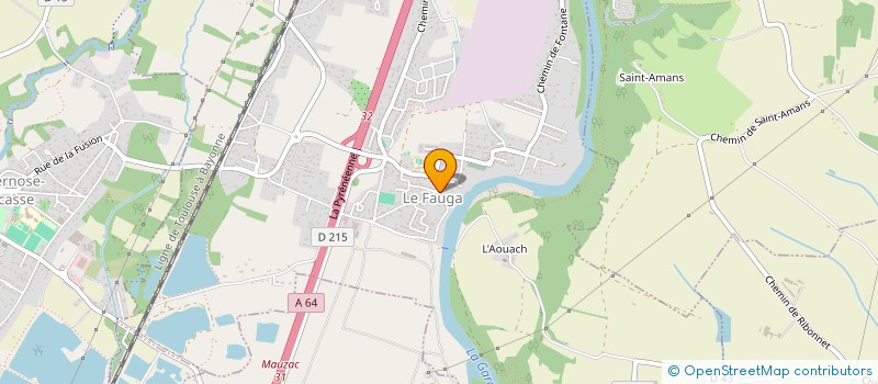 localisation de l'entreprise LES TOITURES TOULOUSAINES  LE FAUGA