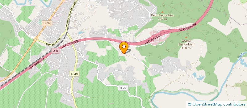 localisation de l'entreprise LES TOITURES VAROISES  VIDAUBAN