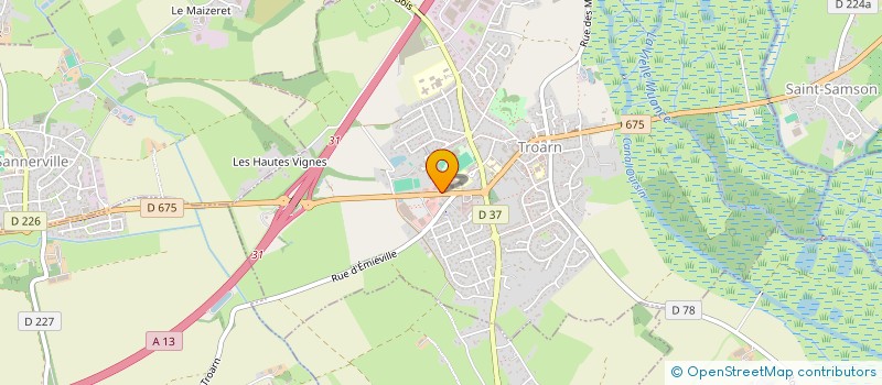 localisation de l'entreprise LES TOITURIERS DE L'ODON  SAINT-SAMSON