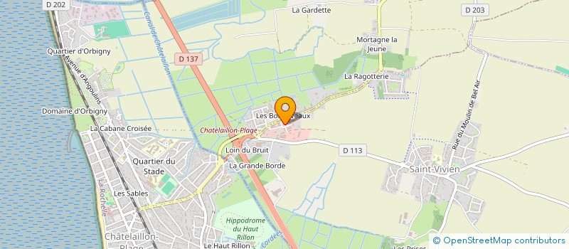 localisation de l'entreprise LES TOITURIERS DE L'OUEST à SAINT-VIVIEN