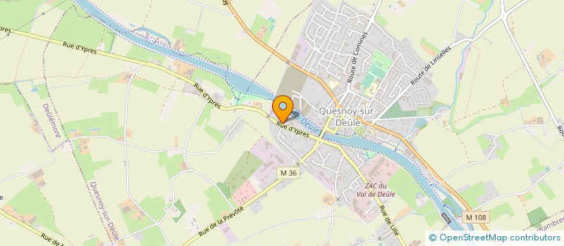 localisation de l'entreprise LES TOLERIES DE LA DEULE à QUESNOY-SUR-DEULE