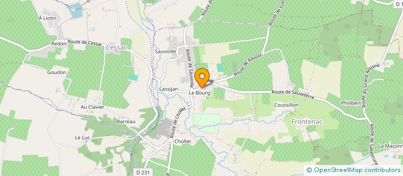 localisation de l'entreprise LES TONGS IMPREVISIBLES FRONTENACAISES  FRONTENAC