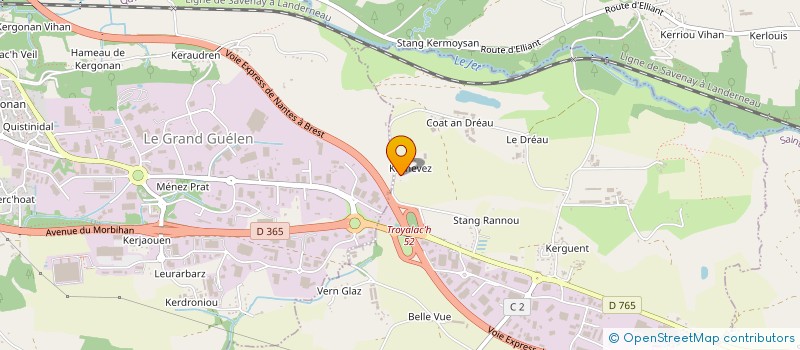 localisation de l'entreprise LES TONTONS - PAYSAGE à SAINT-EVARZEC