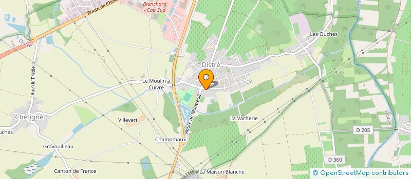 localisation de l'entreprise LES TOPANNES  DISTRE