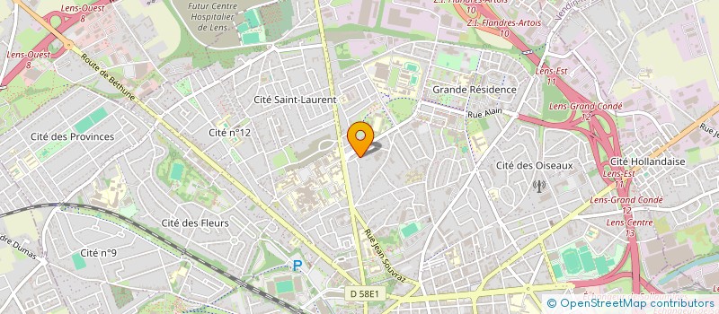 localisation de l'entreprise LES TOPAZ' LENSOISES  LENS