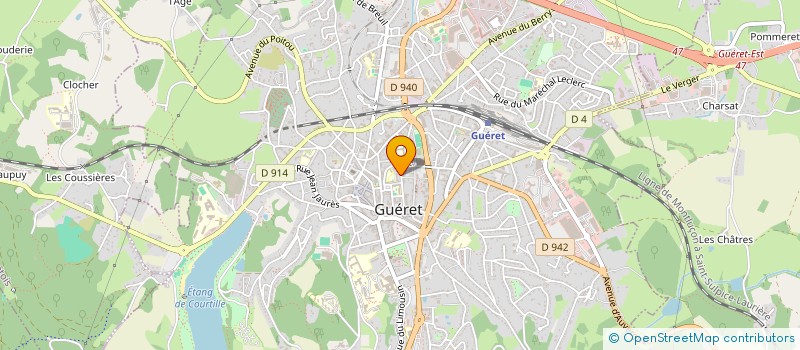 localisation de l'entreprise LES TOQUES BLANCHES DU LIMOUSIN CREUSE CORREZE HAUTE-VIENNE à GUERET
