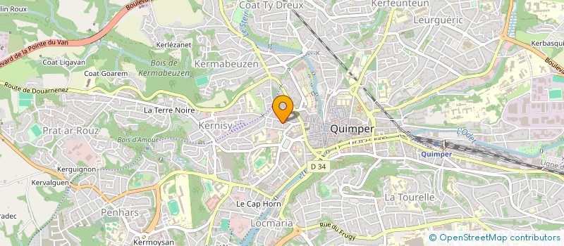 localisation de l'entreprise LES TOQUES DE LA MANIVELLE  QUIMPER