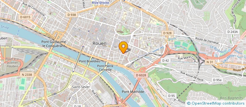 localisation de l'entreprise LES TORREFACTEURS NORMANDS à ROUEN