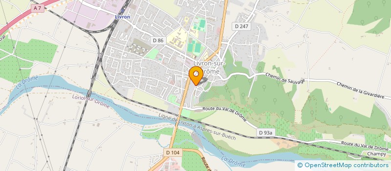 localisation de l'entreprise LES TORTUES  LIVRON-SUR-DROME