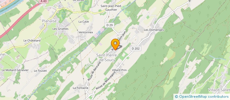 localisation de l'entreprise LES TORTUES ALPINES  SAINT-PIERRE-DE-SOUCY