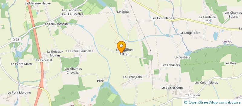 localisation de l'entreprise LES TOUCHES FERRON  PLEUGUENEUC