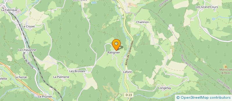 localisation de l'entreprise LES TOURETS DU TOURVEON  POULE-LES-ECHARMEAUX