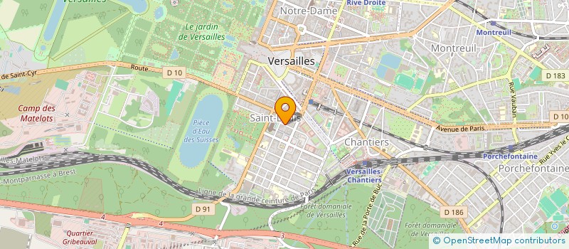 localisation de l'entreprise LES TOURNELLES à VERSAILLES
