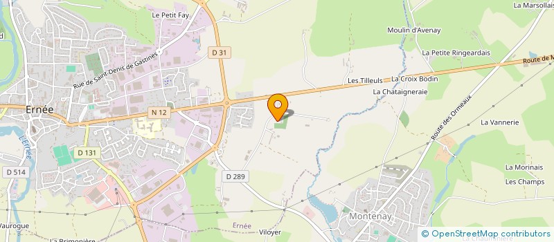 localisation de l'entreprise LES TOURNERIES ERNEENNES  ERNEE