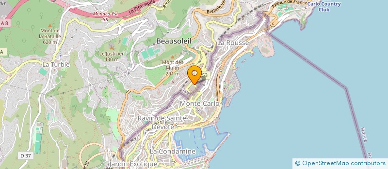 localisation de l'entreprise LES TOURNESOLS  BEAUSOLEIL