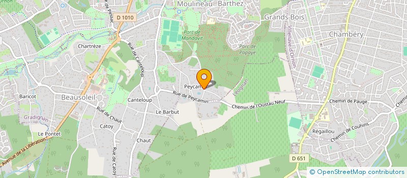localisation de l'entreprise LES TOURNESOLS à GRADIGNAN