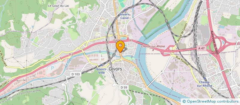 localisation de l'entreprise LES TOURNESOLS à GIVORS