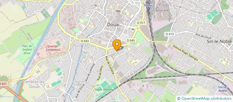 localisation de l'entreprise LES TOURNESOLS à DOUAI