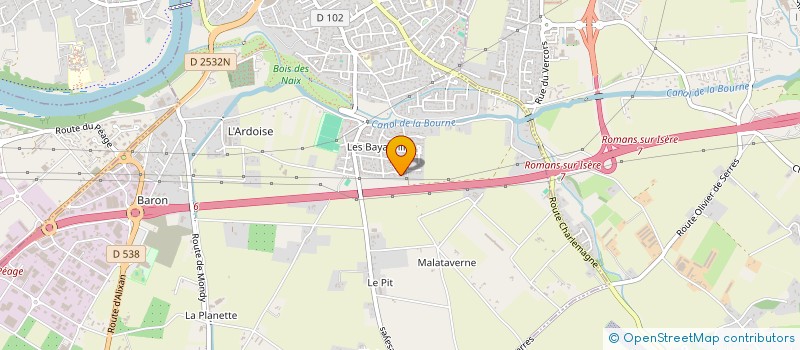 localisation de l'entreprise LES TOURNESOLS  BOURG-DE-PEAGE