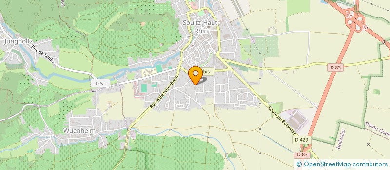 localisation de l'entreprise LES TOURNESOLS  SOULTZ-HAUT-RHIN