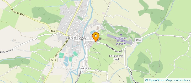 localisation de l'entreprise LES TOURS  L'ISLE-EN-DODON