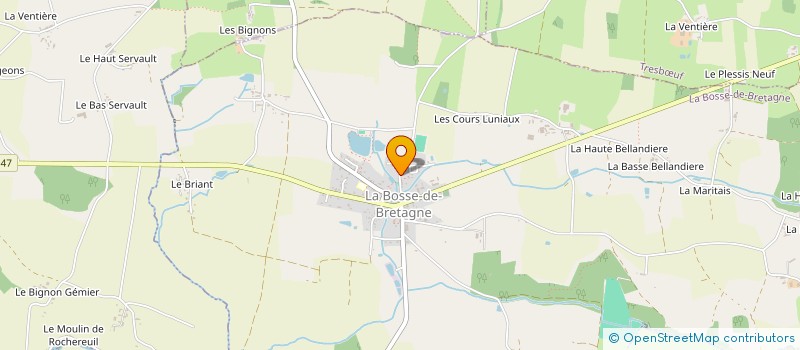 localisation de l'entreprise LES TOURS  LA BOSSE-DE-BRETAGNE