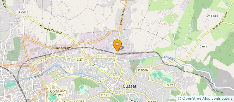 localisation de l'entreprise LES TOURS RONDES à CUSSET