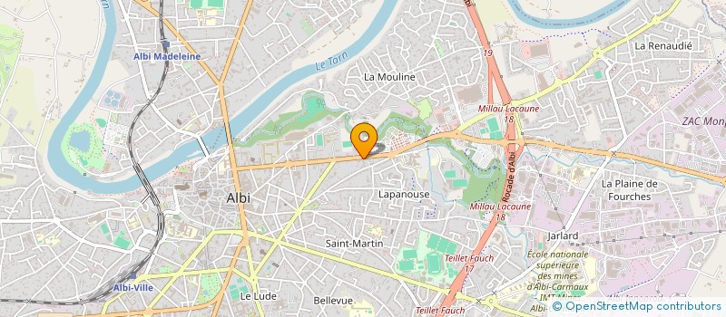 localisation de l'entreprise LES TOURTERELLES à ALBI