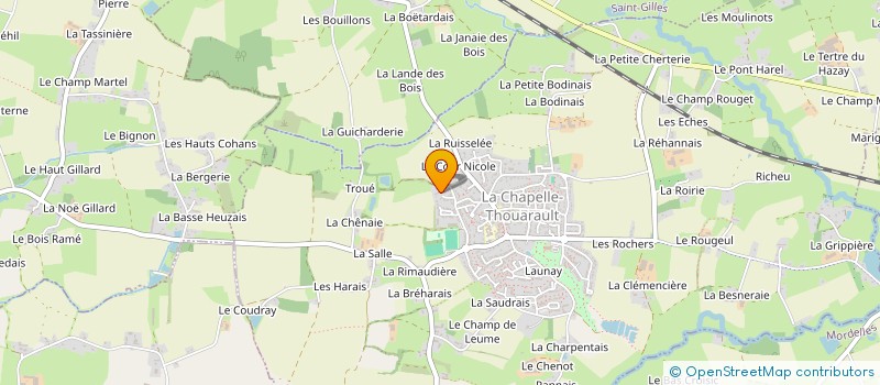 localisation de l'entreprise LES TOURTIERS  LA CHAPELLE-THOUARAULT