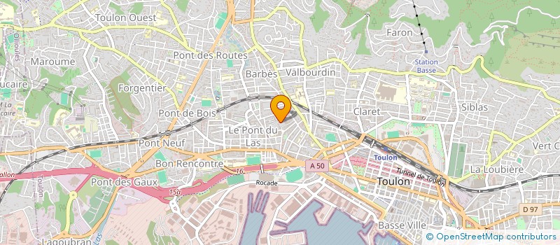 localisation de l'entreprise LES TOUTOULONNAIS  TOULON