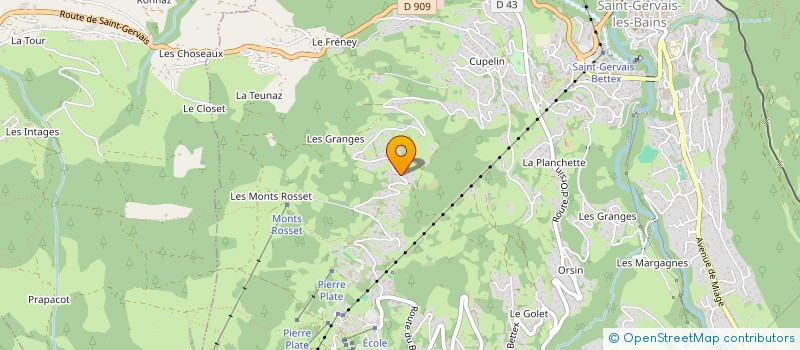 localisation de l'entreprise LES TRABETS  SAINT-GERVAIS-LES-BAINS