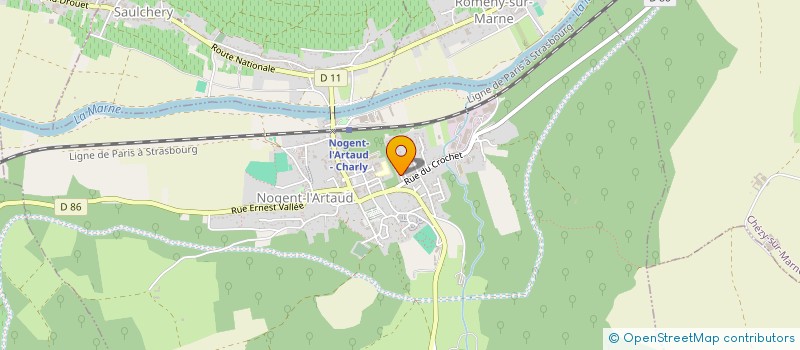 localisation de l'entreprise LES TRAINARDS T.A.M 02  NOGENT-L'ARTAUD