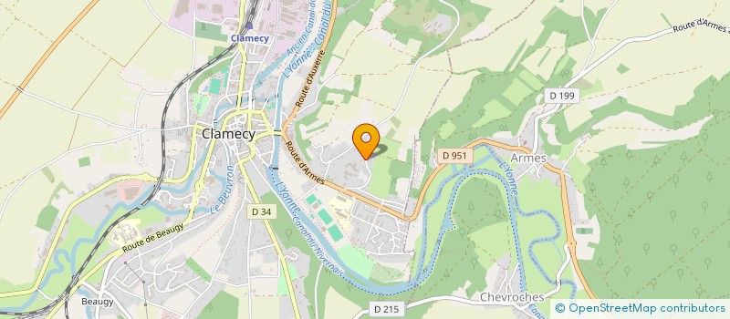 localisation de l'entreprise LES TRAINES PATTES DES VAUX D'YONNE à CLAMECY