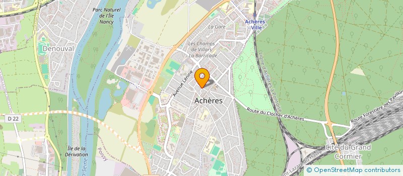 localisation de l'entreprise LES TRANSPORTEURS à ACHERES