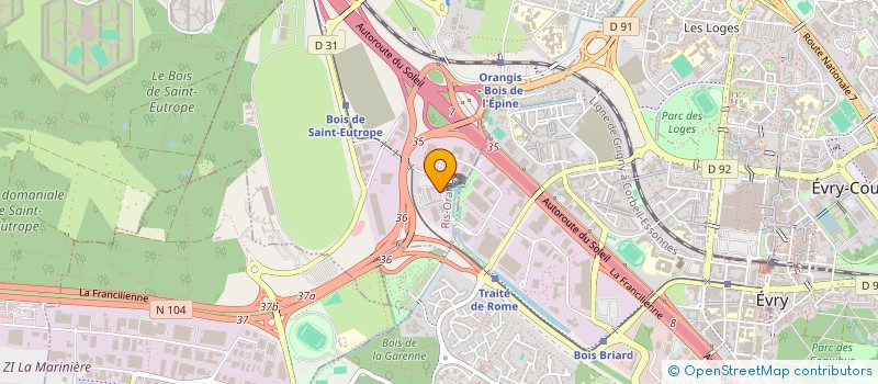 localisation de l'entreprise LES TRANSPORTEURS FRANCILIENS à RIS-ORANGIS