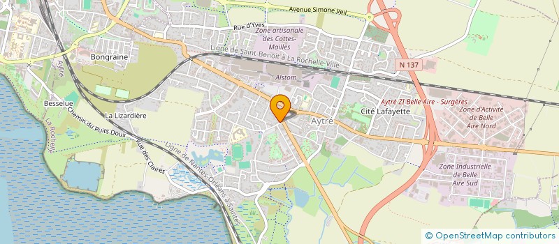 localisation de l'entreprise LES TRANSPORTEURS ROCHELAIS  AYTRE