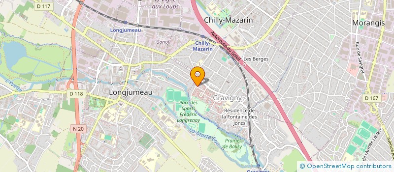 localisation de l'entreprise LES TRANSPORTS DE JADE à CHILLY-MAZARIN