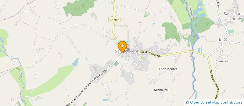 localisation de l'entreprise LES TRANSPORTS DE LA DRONNE  SAINT-SEVERIN