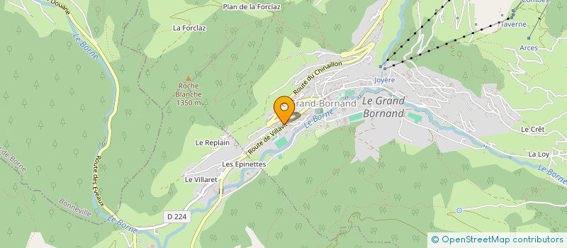 localisation de l'entreprise LES TRANSPORTS DU BORNE  LE GRAND-BORNAND