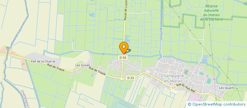 localisation de l'entreprise LES TRANSPORTS DU MARAIS  CHAMPAGNE-LES-MARAIS