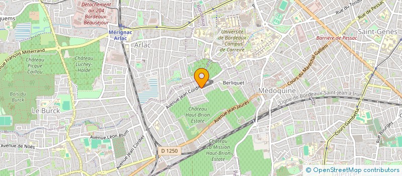 localisation de l'entreprise LES TRANSPORTS GIRONDINS à MARTILLAC