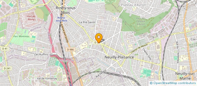 localisation de l'entreprise LES TRANSPORTS LORTAL à ROSNY-SOUS-BOIS