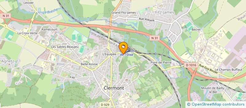 localisation de l'entreprise LES TRANSPORTS PERSONNALISES DU VALOIS  CLERMONT