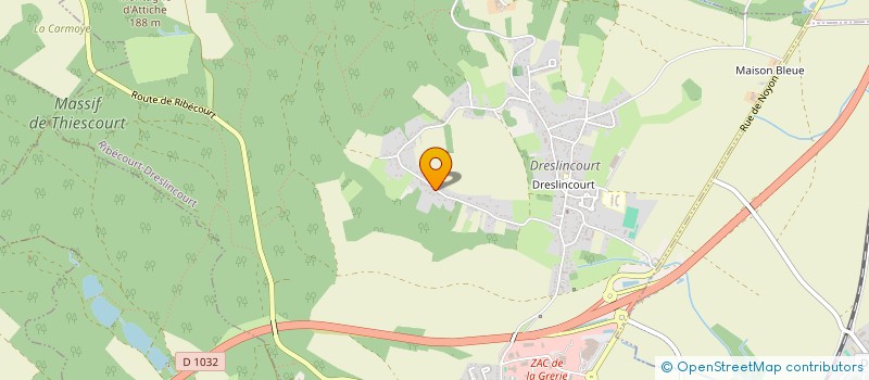 localisation de l'entreprise LES TRANSPORTS THOUROTTOIS  RIBECOURT-DRESLINCOURT
