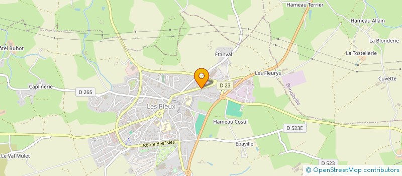 localisation de l'entreprise LES TRAVAILLEURS DE LA MER  LES PIEUX