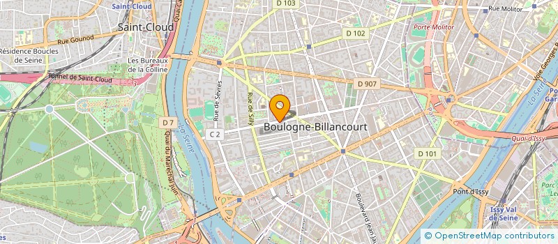 localisation de l'entreprise LES TRAVAUX BOULONNAIS à BOULOGNE-BILLANCOURT