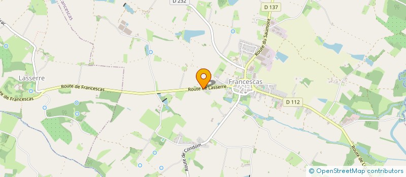 localisation de l'entreprise LES TRAVAUX D'AQUITAINE  FRANCESCAS